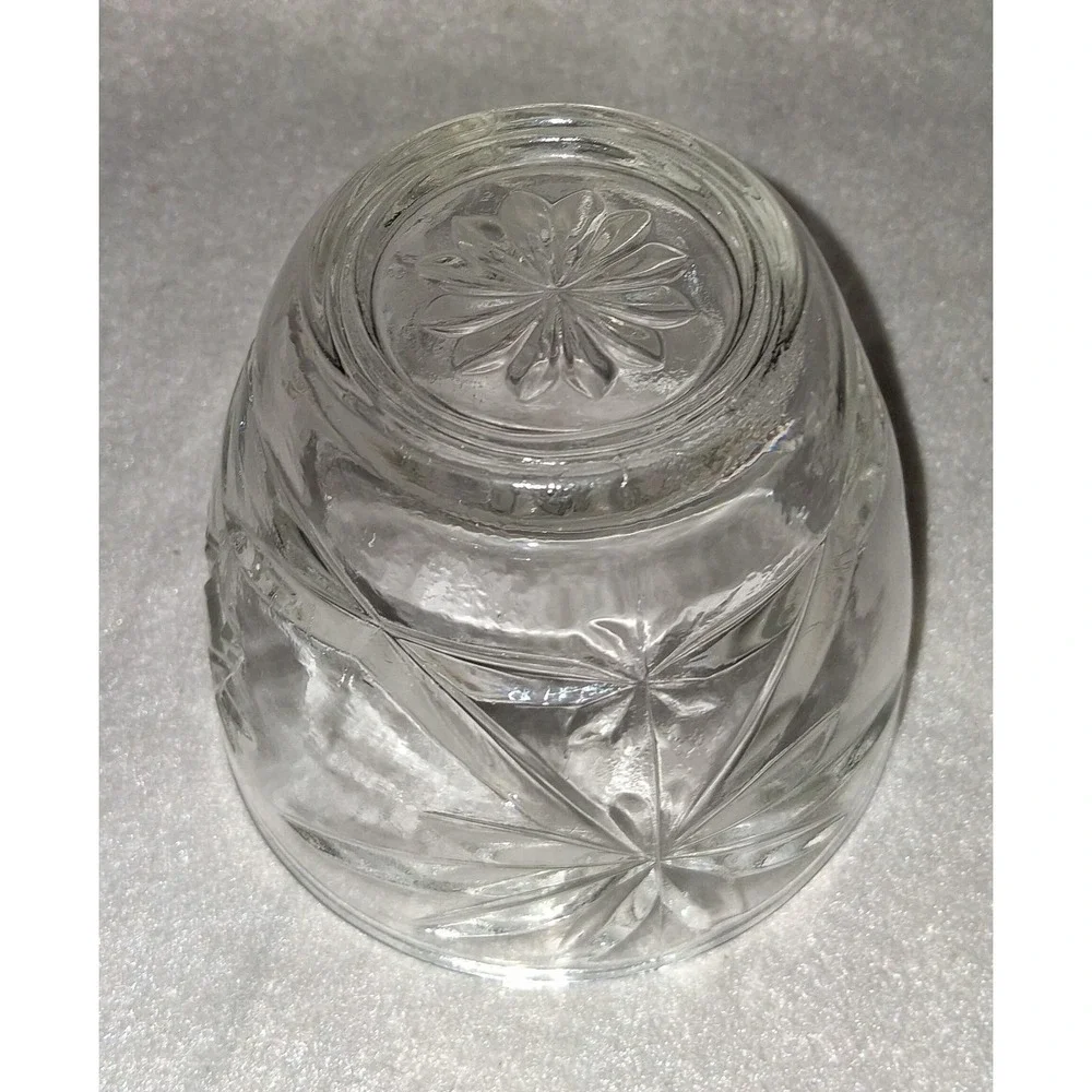 Vintage Anchor Hocking Clear  Glass‎ Star of David Sugar / Lid & Creamer